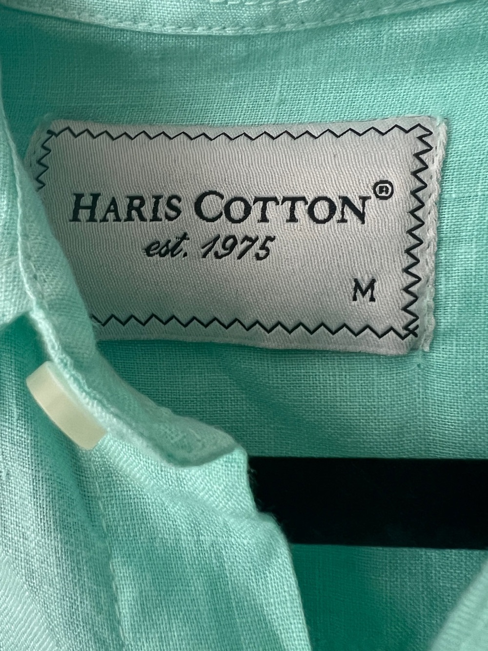 Haris Cotton Loose Fit 100%
Linen Long Sleeve Shirt Size M - Picture 8 of 12